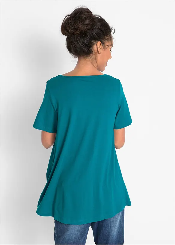 Tričko v áčkové linii, krátký rukáv, bonprix