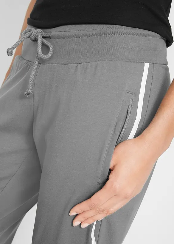 Joggingové kalhoty z bavlny, capri délka (2 ks v balení), bonprix