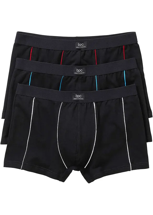 Přiléhavé boxerky s bavlnou  (3 ks v balení), bonprix