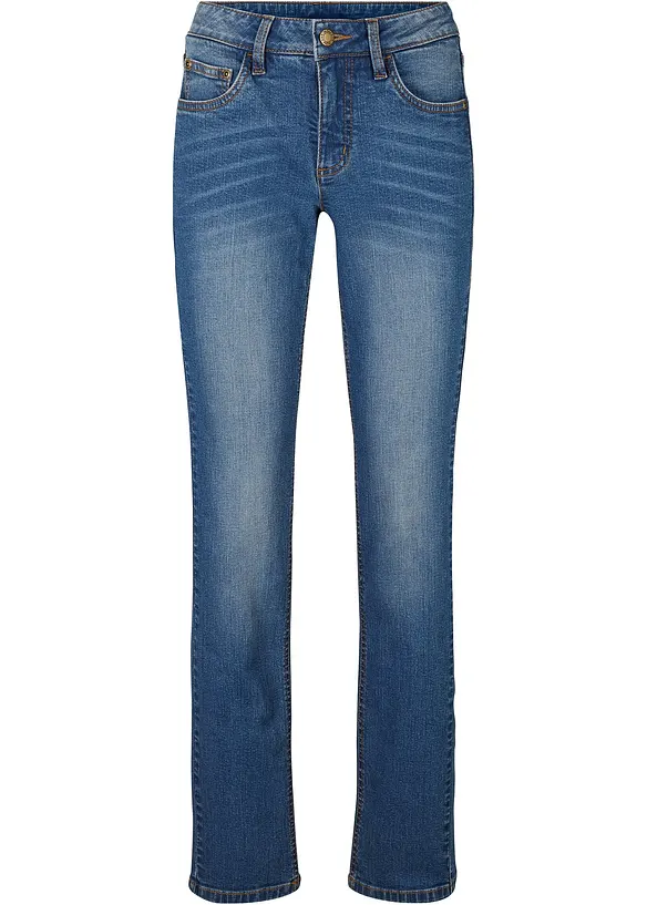Strečové Straight džíny Mid Waist, bonprix