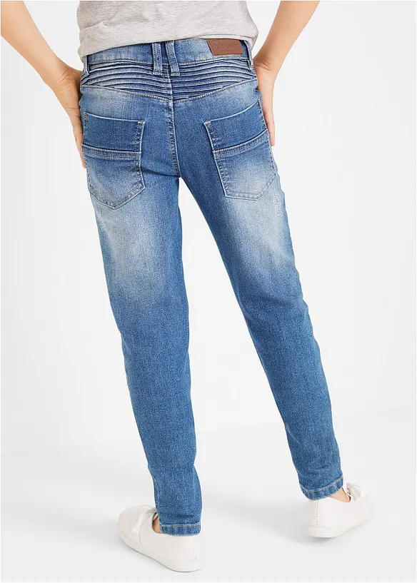 Strečové džíny s nastavitelným pasem, Straight, Skinny Fit, bonprix