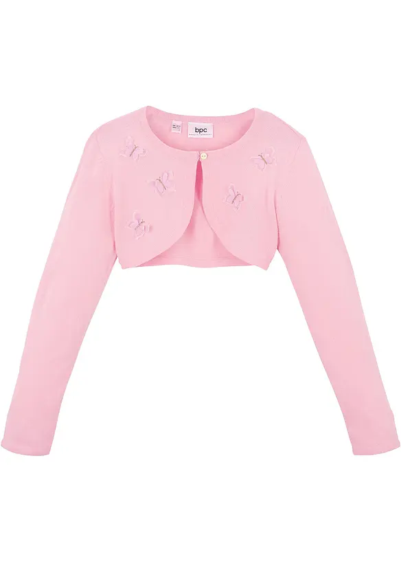 Dívčí pletené bolero s aplikacemi motýlů, bonprix