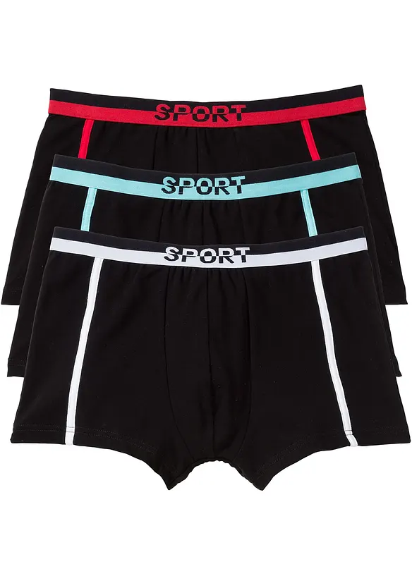 Přiléhavé boxerky s bavlnou  (3 ks v balení), bonprix