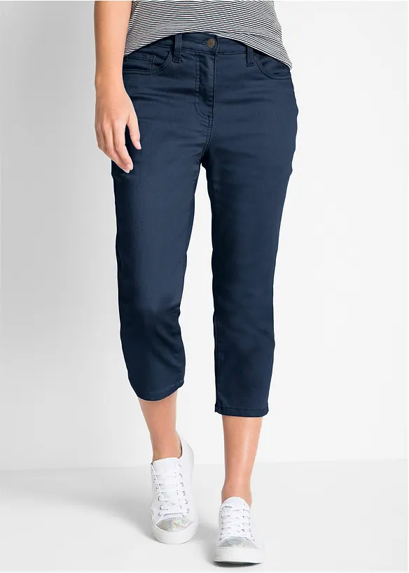 Straight džíny, Mid Waist, pohodlný pas, bonprix