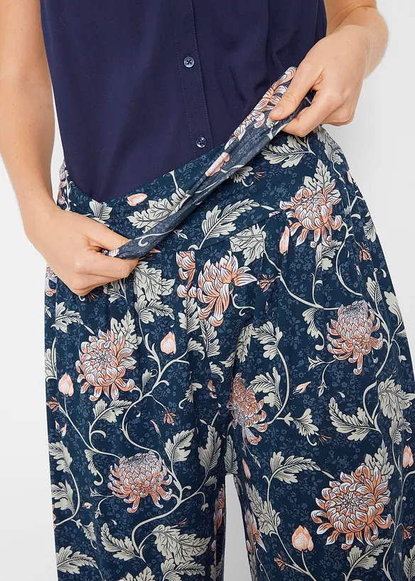 Harémové kalhoty ze žerzeje, směs s viskózou, Loose Fit, bonprix