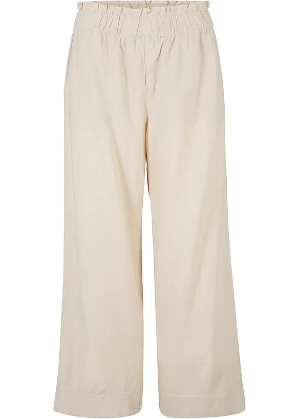 Lněné kalhoty Culotte, délka po lýtka, bonprix