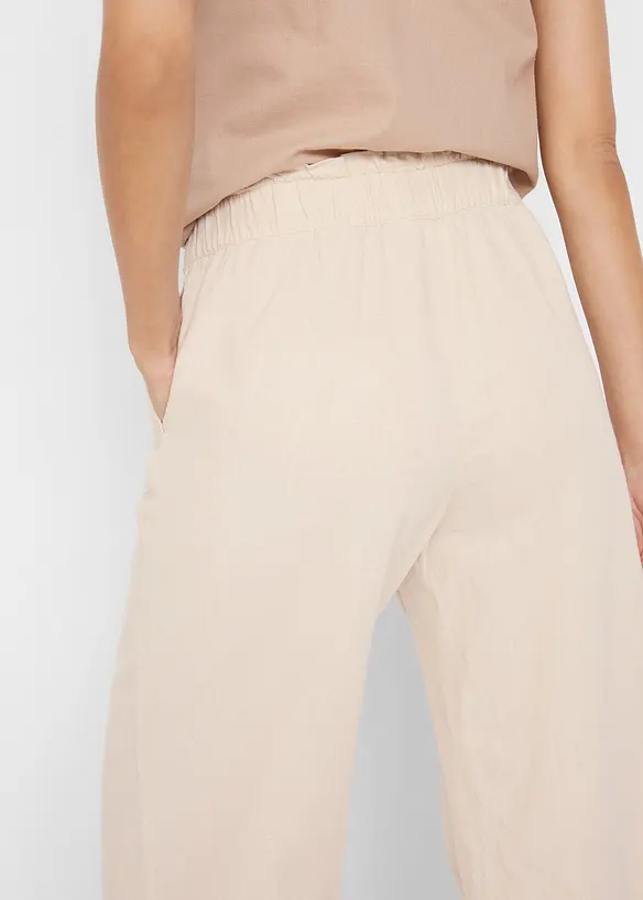 Lněné kalhoty Culotte, délka po lýtka, bonprix