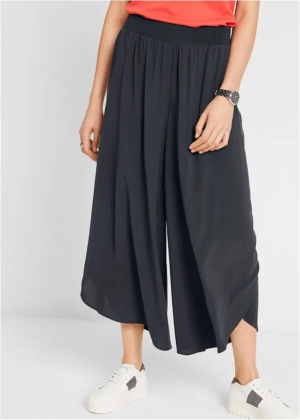 Kalhoty Culotte, délka k lýtkům, z udržitelné viskózy, bonprix