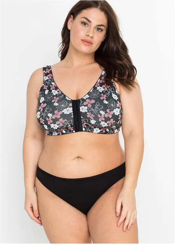 Podprsenka bez kostic se zap&iacute;n&aacute;n&iacute;m vpředu (2 ks), s obsahem bavlny, bonprix