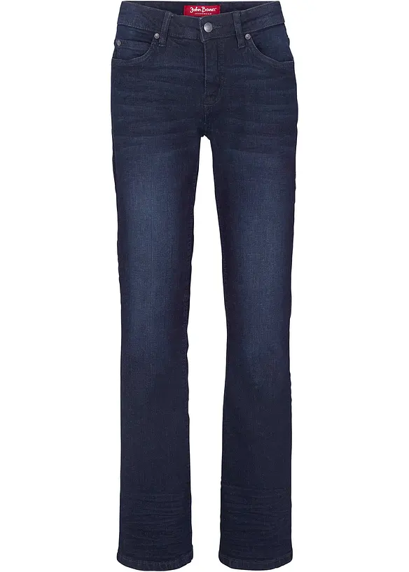 Bootcut džíny Mid Waist, strečové, bonprix