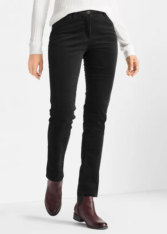 Strečové manšestrové kalhoty, Slim Fit, bonprix