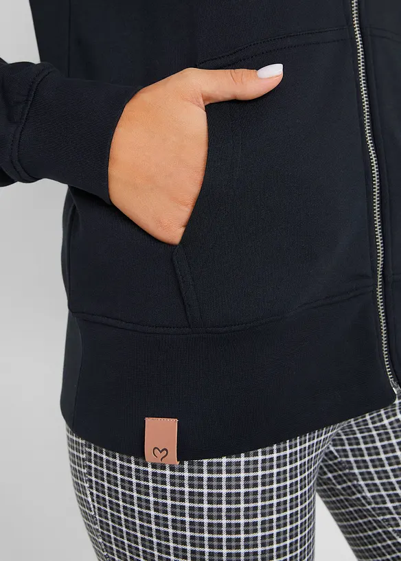 Mikina s kapucí, z čisté bavlny, bonprix