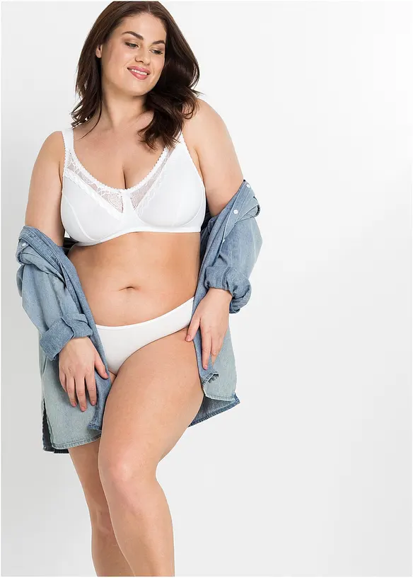 Podprsenka bez kostic, s organickou bavlnou (2 ks v balen&iacute;), bonprix