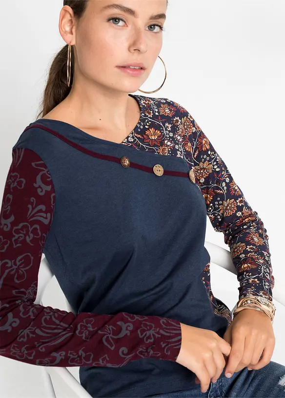 Triko s knoflíky, bonprix
