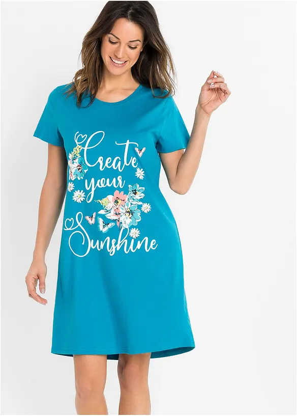 Krátká noční košile z čisté bavlny (2 ks v balení), bonprix