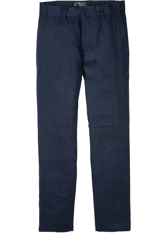 Chino kalhoty Regular Fit, Straight, z čistého lnu, bonprix