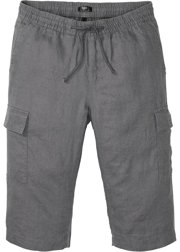 Cargo bermudy se lnem, Regular Fit, bonprix