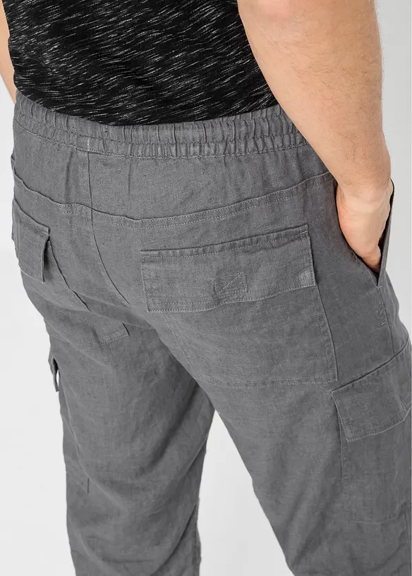 Cargo bermudy se lnem, Regular Fit, bonprix