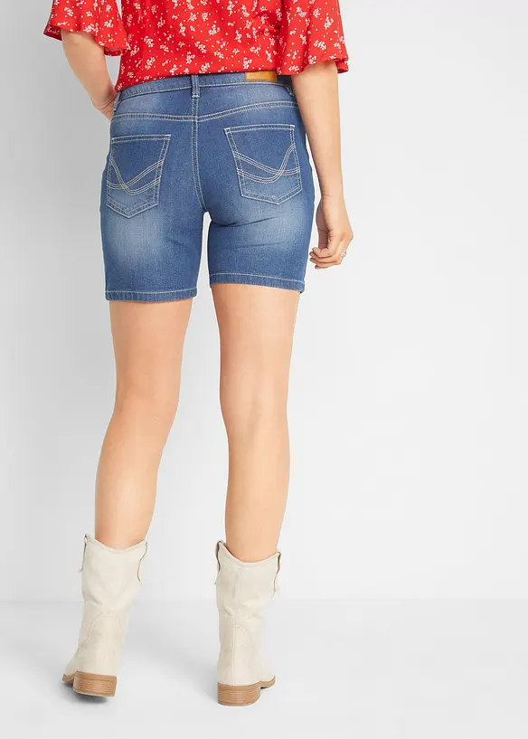 Džínové šortky Slim Fit, Mid Waist (2 ks v balení), bonprix