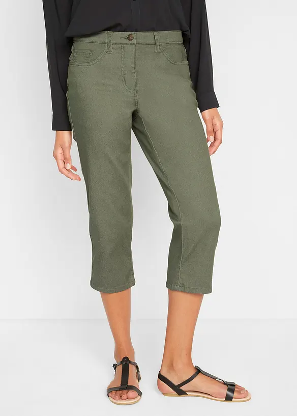 Straight džíny, Mid Waist, pohodlný pas, bonprix