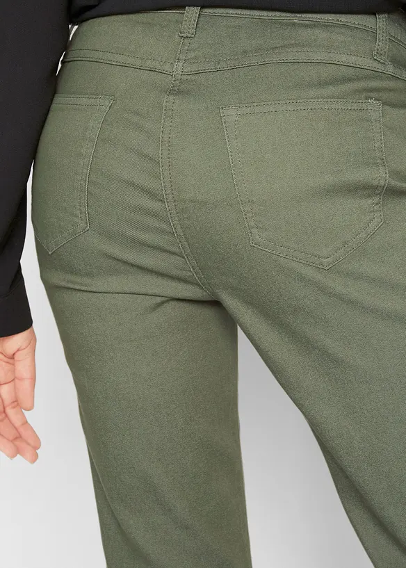 Straight džíny, Mid Waist, pohodlný pas, bonprix