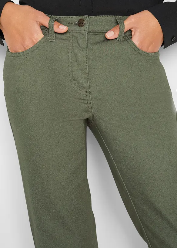 Straight džíny, Mid Waist, pohodlný pas, bonprix