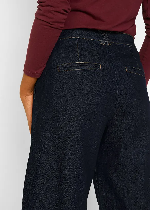 Džíny Wide Leg, High Waist, s pohodlnou pasovkou, bonprix