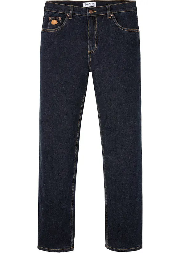 Strečové termo džíny Straight s hřejivou flísovou podšívkou, Classic Fit, bonprix