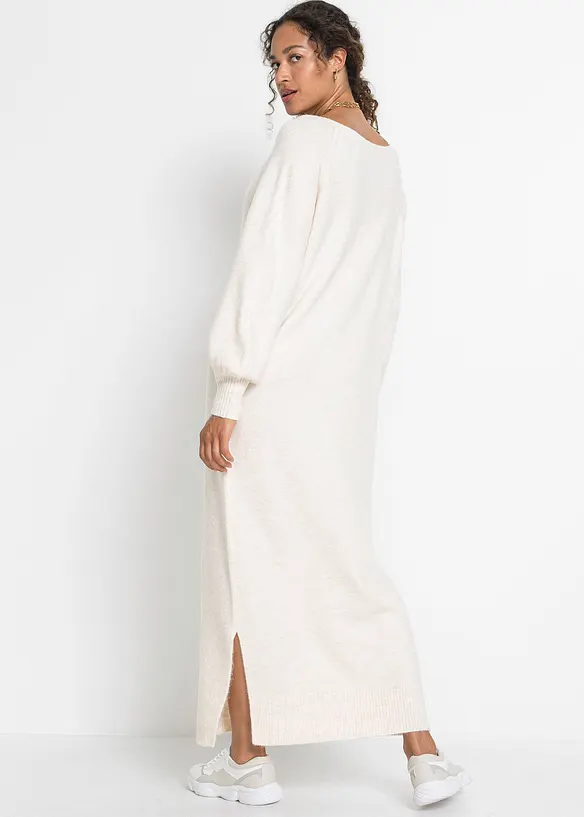 Oversize pletené šaty v délce midi, bonprix