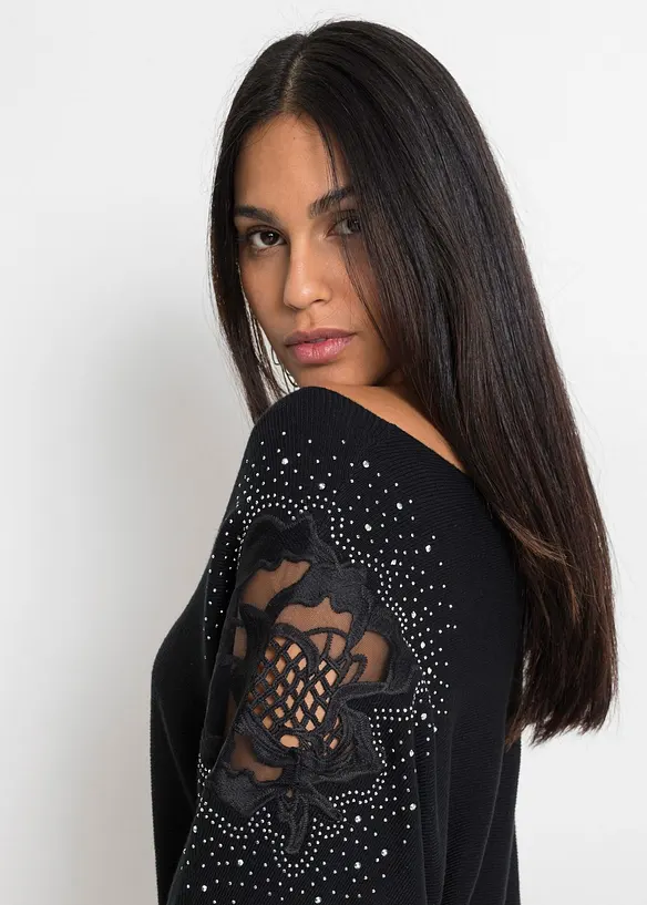 Svetr z jemné pleteniny z viskózové směsi, bonprix