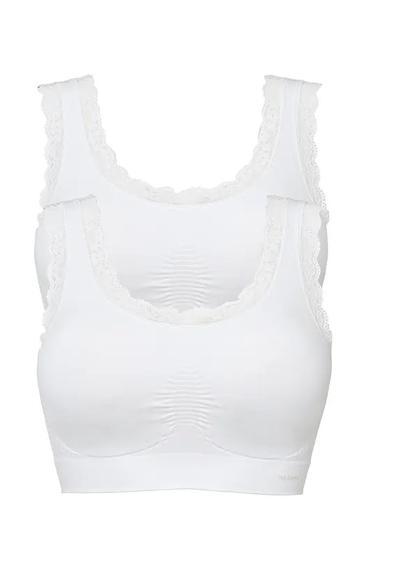 Bezešvý podprsenkový top Feel Comfort (2 ks v balení), bonprix