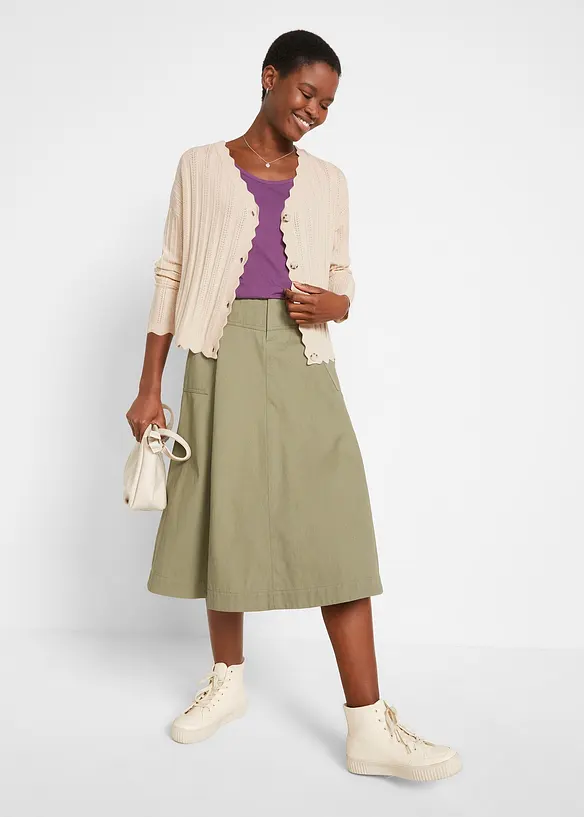 Kr&aacute;tk&yacute; ažurov&yacute; pleten&yacute; kab&aacute;tek, bonprix