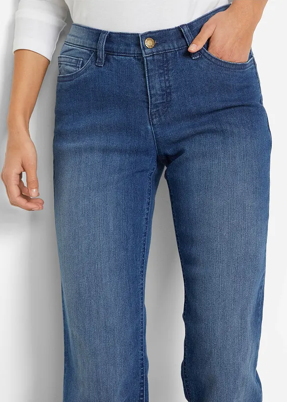 Straight dž&iacute;ny Mid Waist, (2 ks v balen&iacute;), bonprix