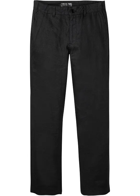 Chino kalhoty Regular Fit, Straight, z čistého lnu, bonprix