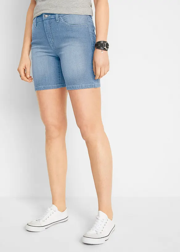Džínové šortky Slim Fit, Mid Waist (2 ks v balení), bonprix
