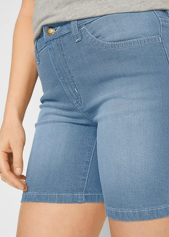 Džínové šortky Slim Fit, Mid Waist (2 ks v balení), bonprix