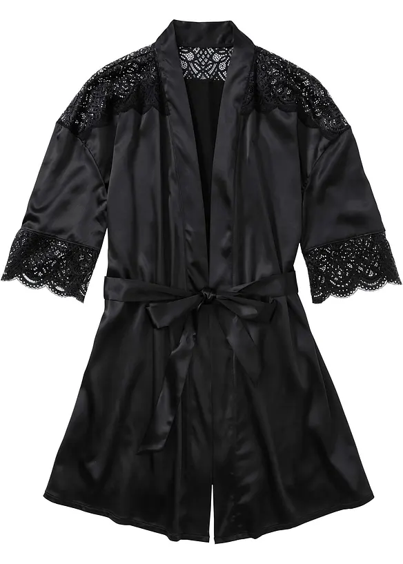Saténové kimono s lesklým efektem, bonprix