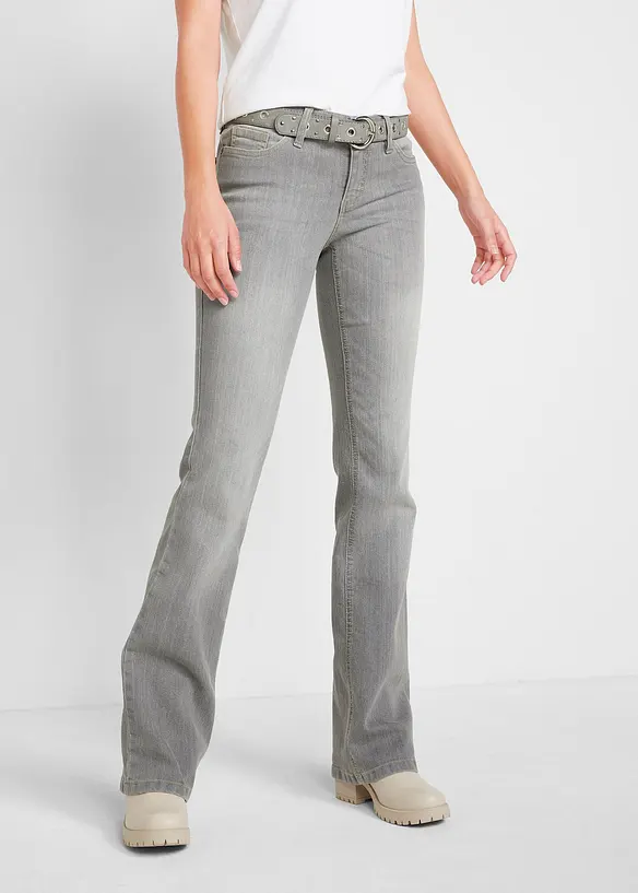 Pohodlné strečové džíny Bootcut, Mid Waist, bonprix