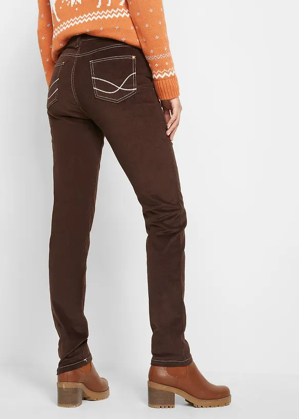 Strečové manšestrové kalhoty Slim Fit, bonprix