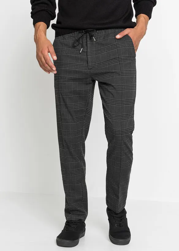 Kalhoty ve vlněném vzhledu, s pohodlnou pasovkou, Regular Fit, bonprix