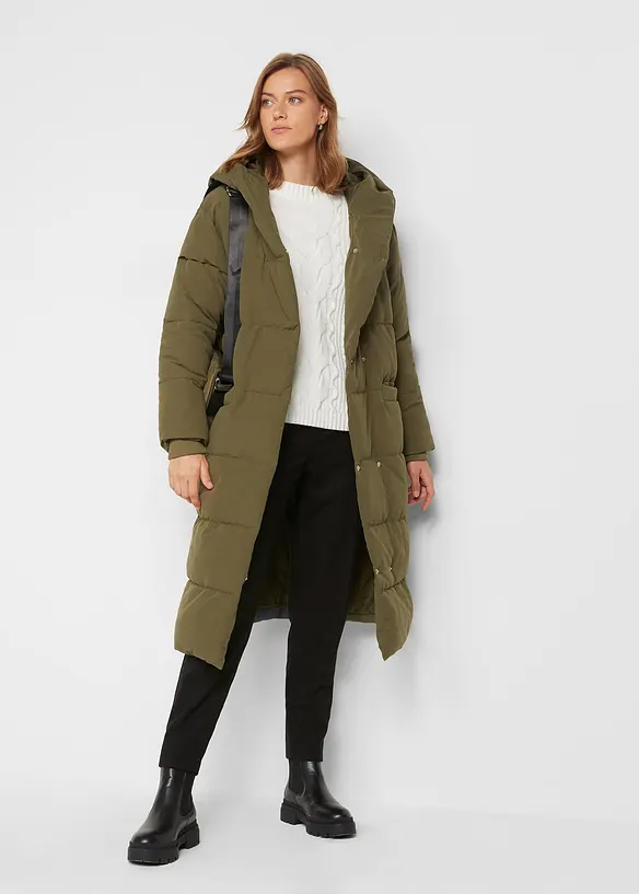 Prošívaný oversize kabát, bonprix