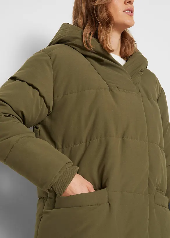 Prošívaný oversize kabát, bonprix