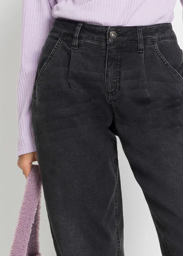 Strečové džíny ve střihu Barrel, Mid Waist, bonprix