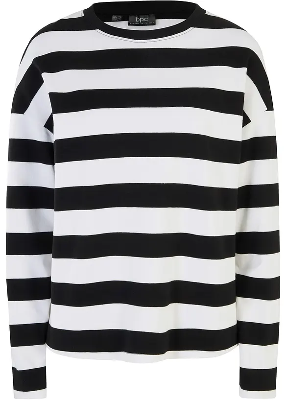 Triko s dlouhým rukávem, z čistě bavlněného interlocku, bonprix