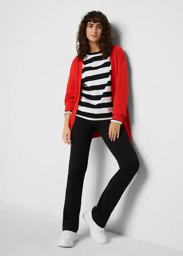 Triko s dlouhým rukávem, z čistě bavlněného interlocku, bonprix