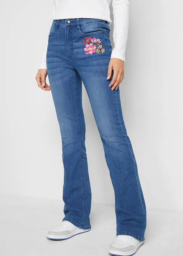 Bootcut džíny High Waist, s pohodlným pasem, bonprix