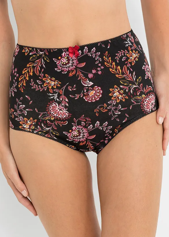 Vysoké kalhotky s bavlnou (4 ks v balení), bonprix