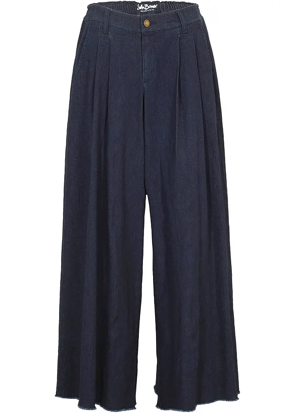 Kalhotová džínová sukně Wide Leg, bonprix