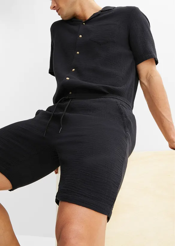 Mušelínové šortky z čisté bavlny, Regular Fit, bonprix