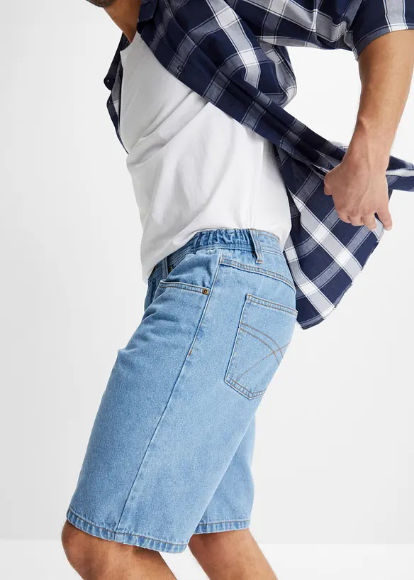 Džínové bermudy s pohodlným pasem, Classic Fit, bonprix